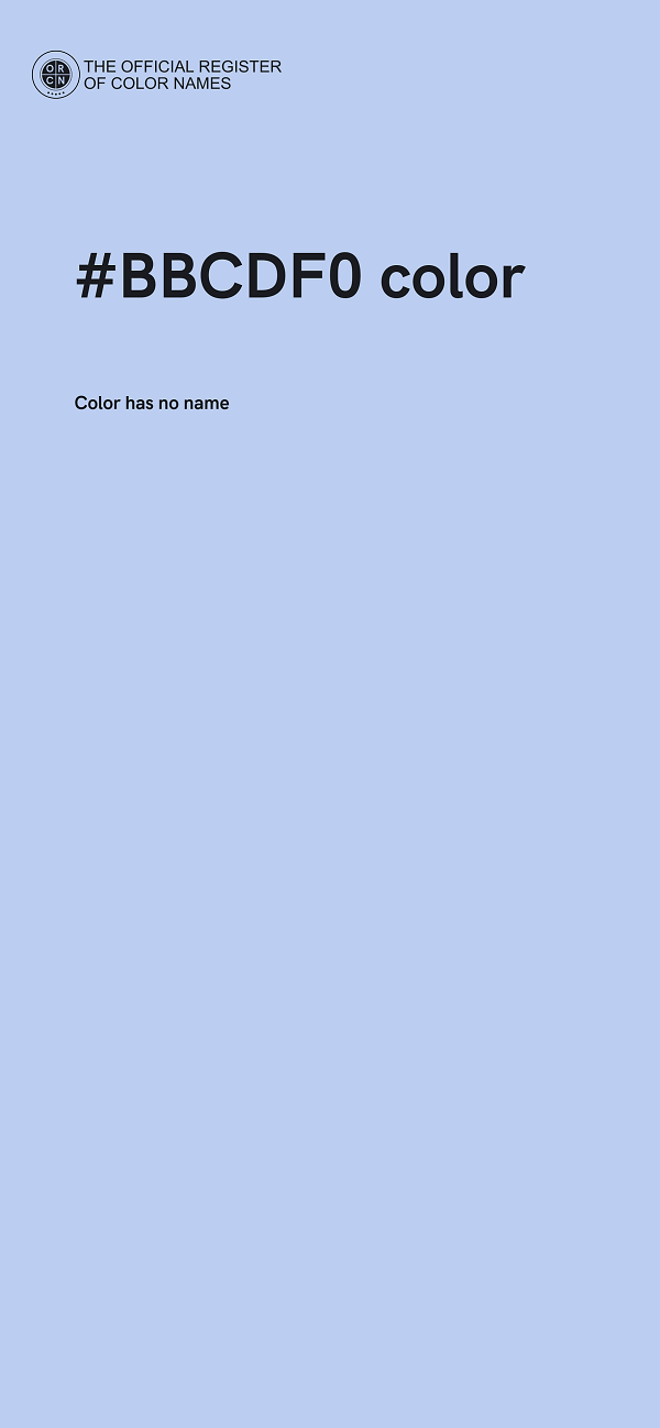 #BBCDF0 color image