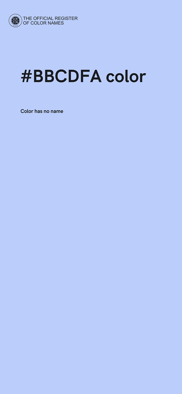 #BBCDFA color image