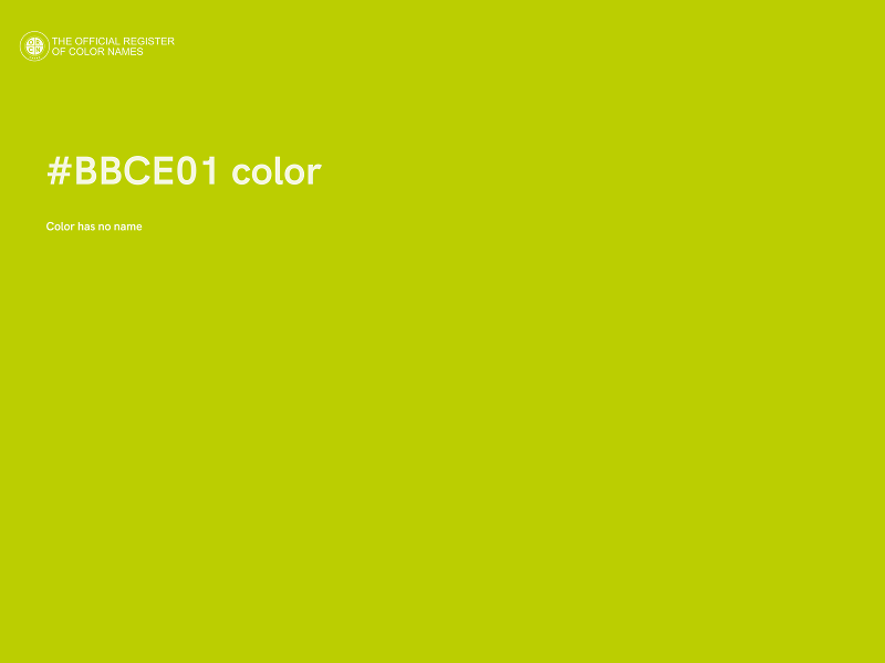 #BBCE01 color image