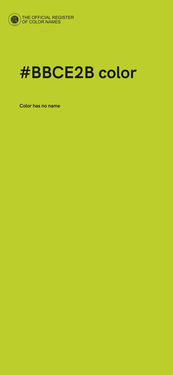 #BBCE2B color image