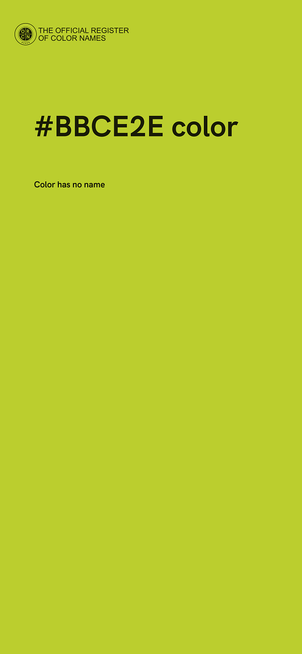 #BBCE2E color image