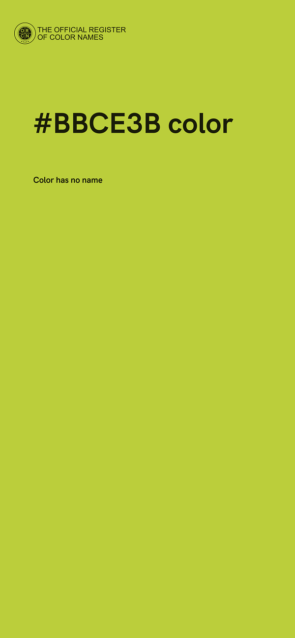 #BBCE3B color image