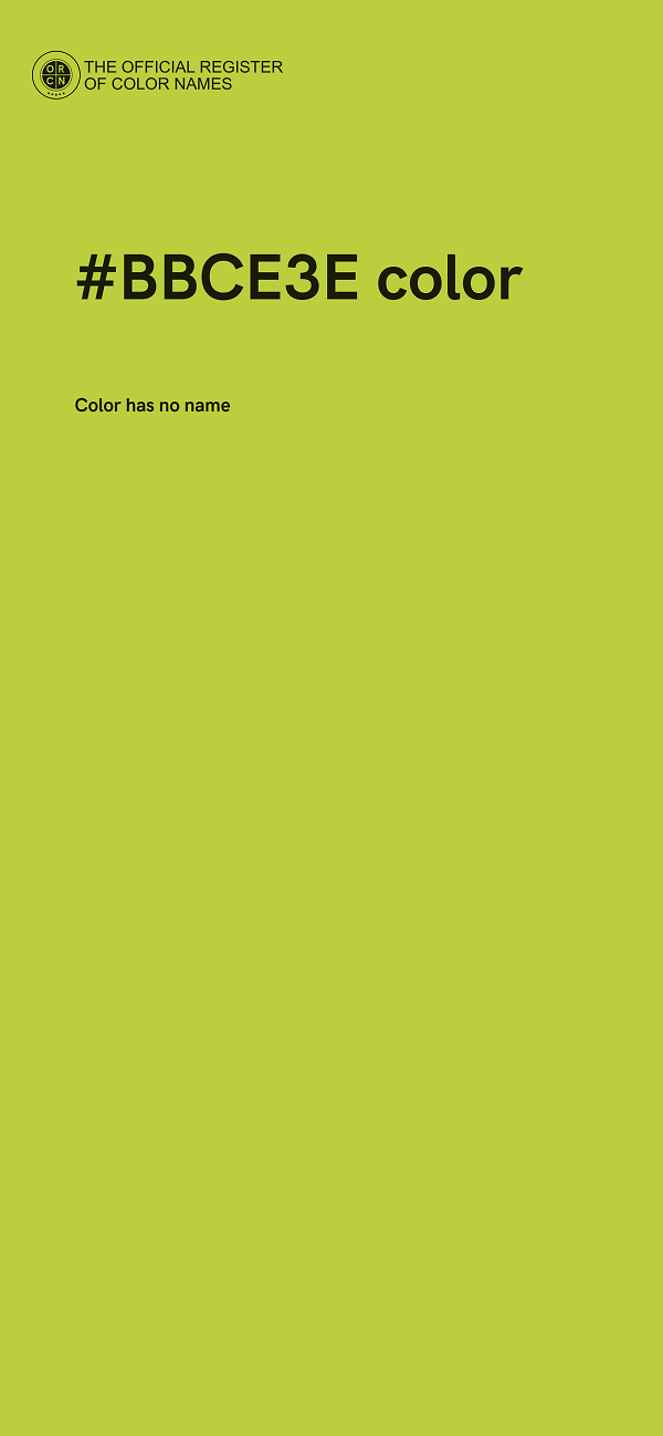 #BBCE3E color image