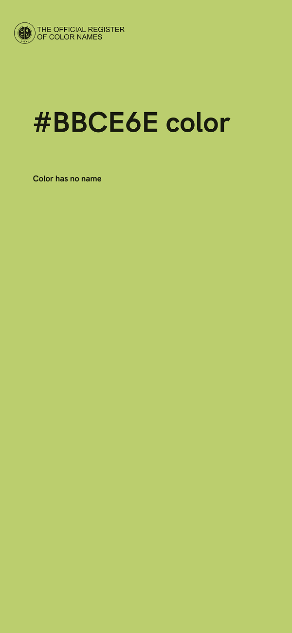#BBCE6E color image