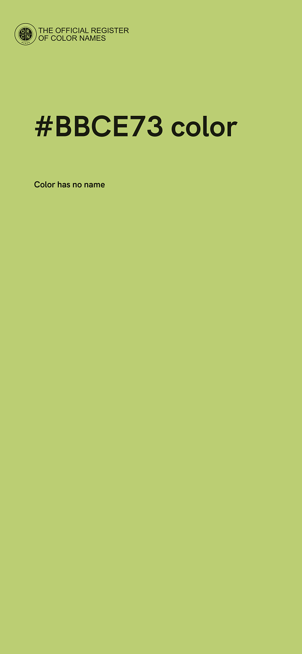 #BBCE73 color image