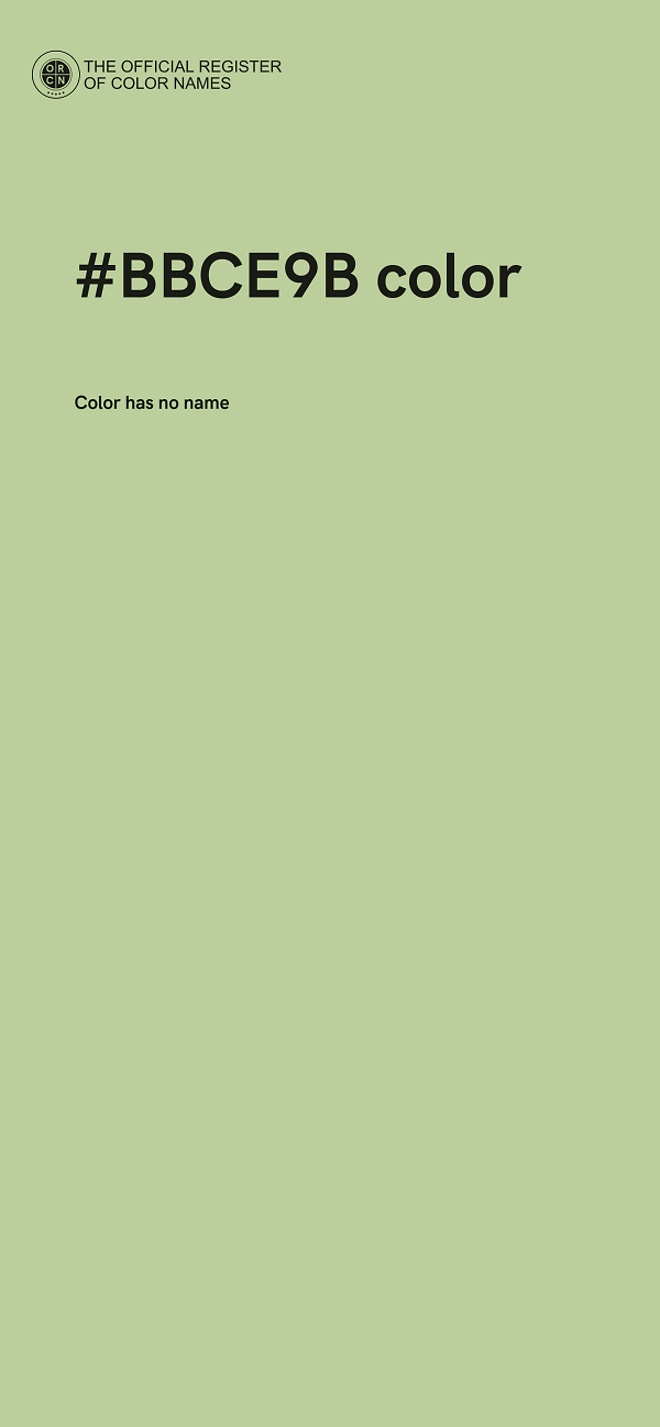 #BBCE9B color image