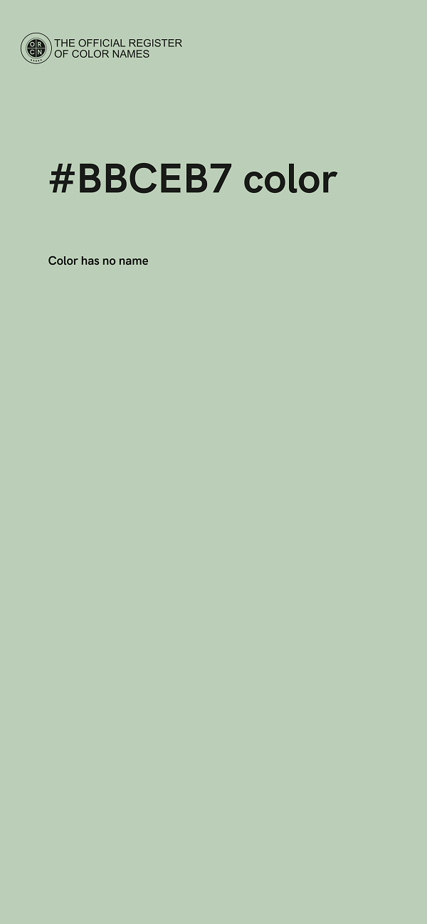 #BBCEB7 color image