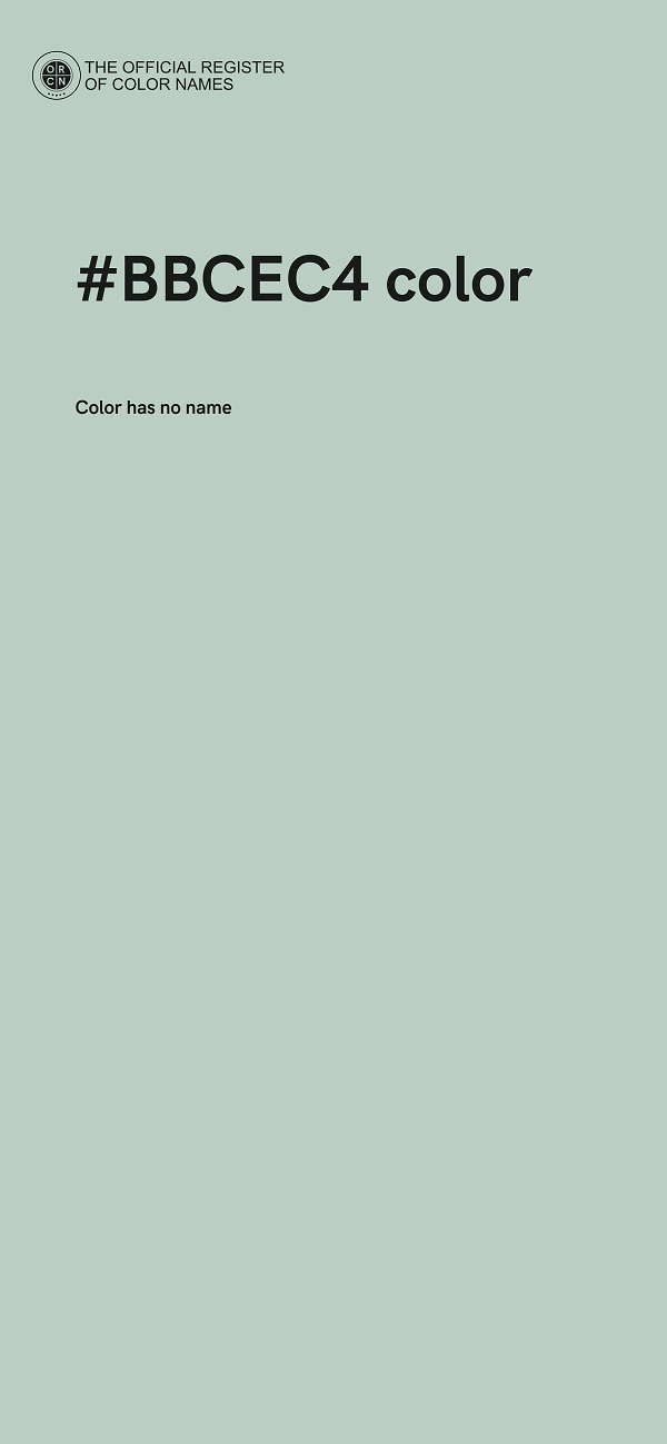 #BBCEC4 color image