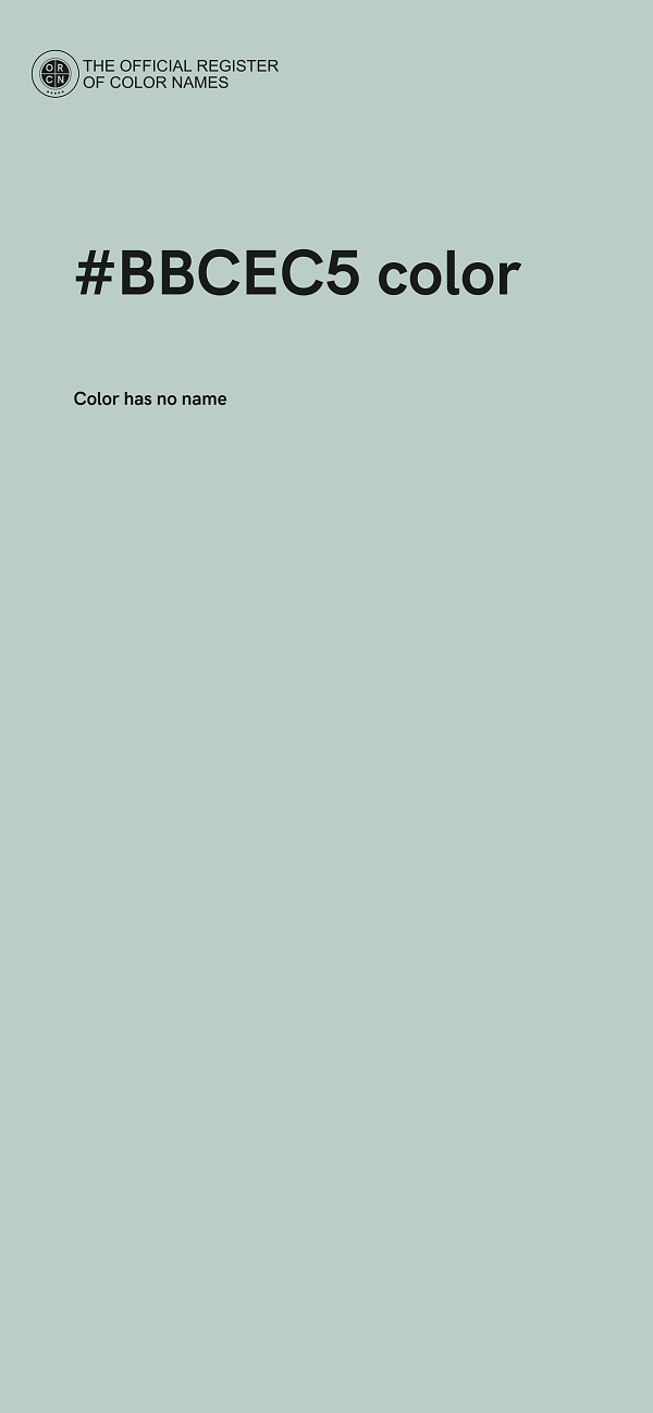 #BBCEC5 color image