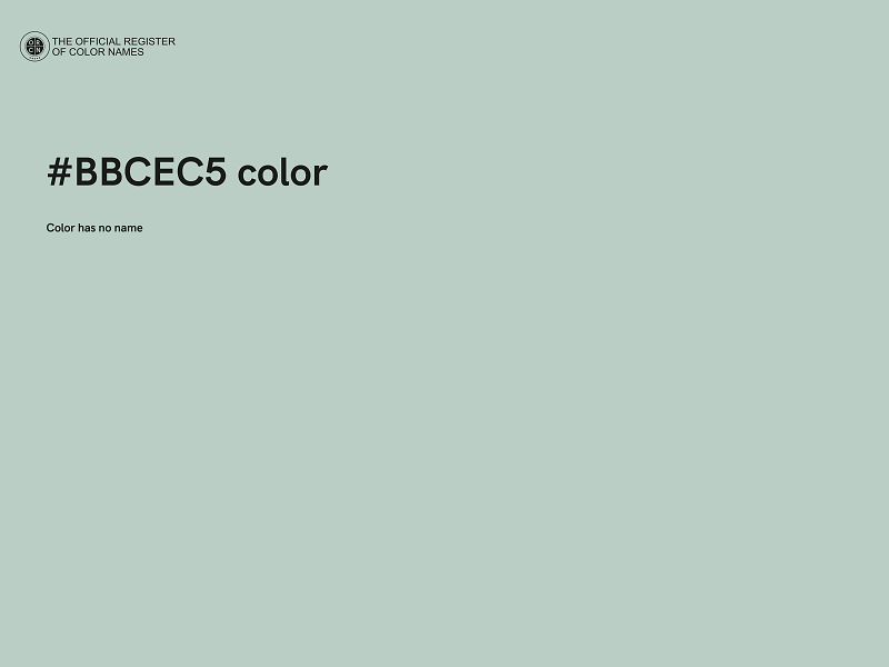 #BBCEC5 color image