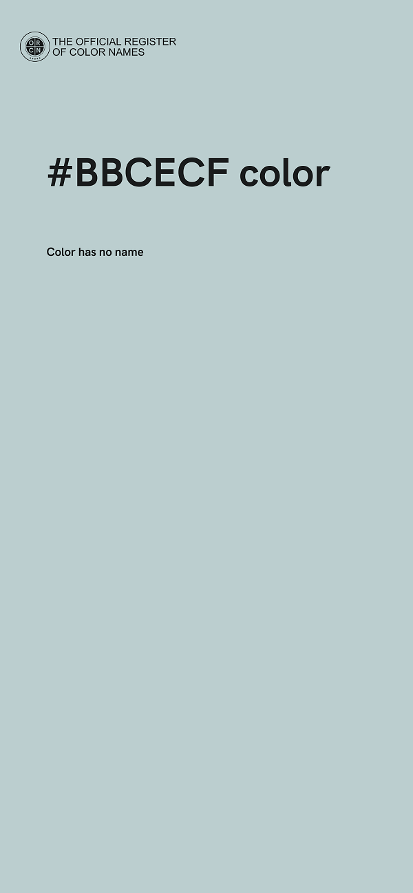 #BBCECF color image