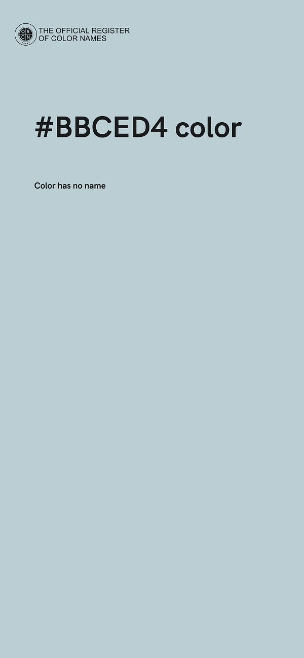 #BBCED4 color image