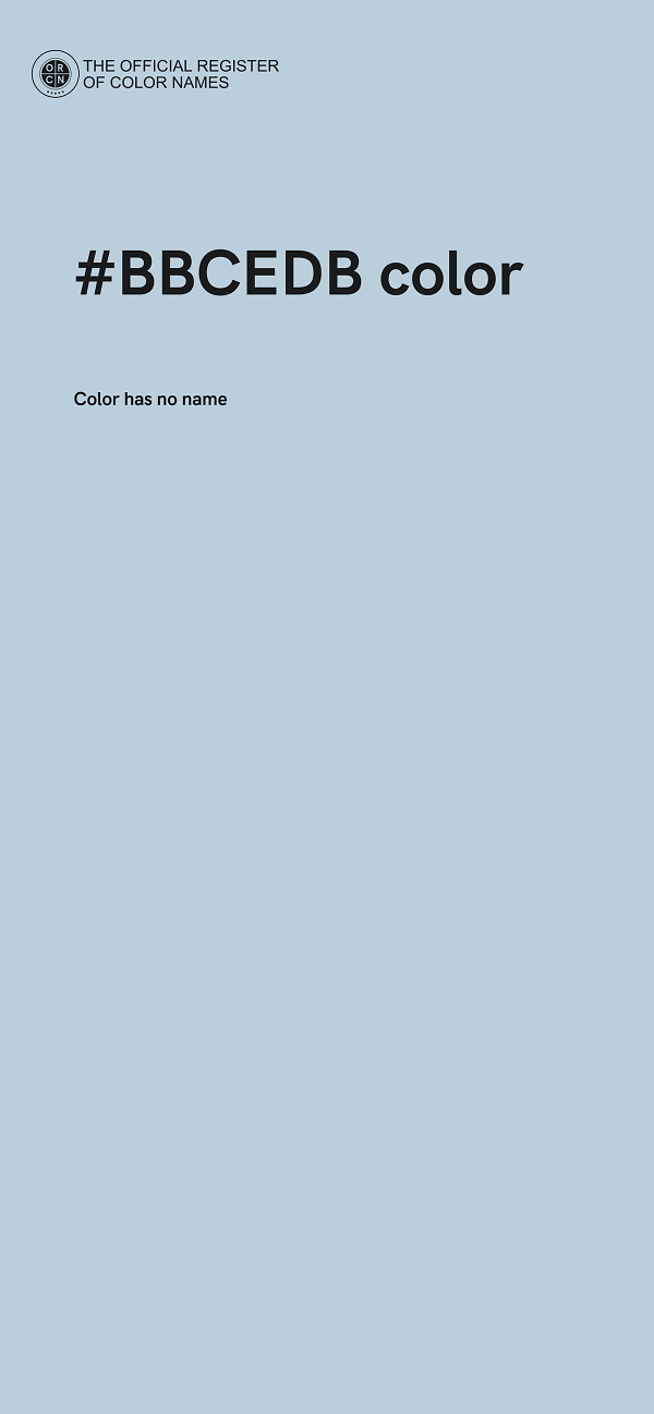 #BBCEDB color image