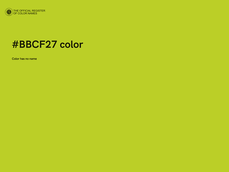 #BBCF27 color image