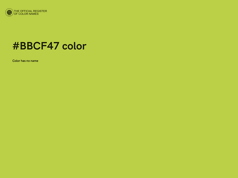 #BBCF47 color image