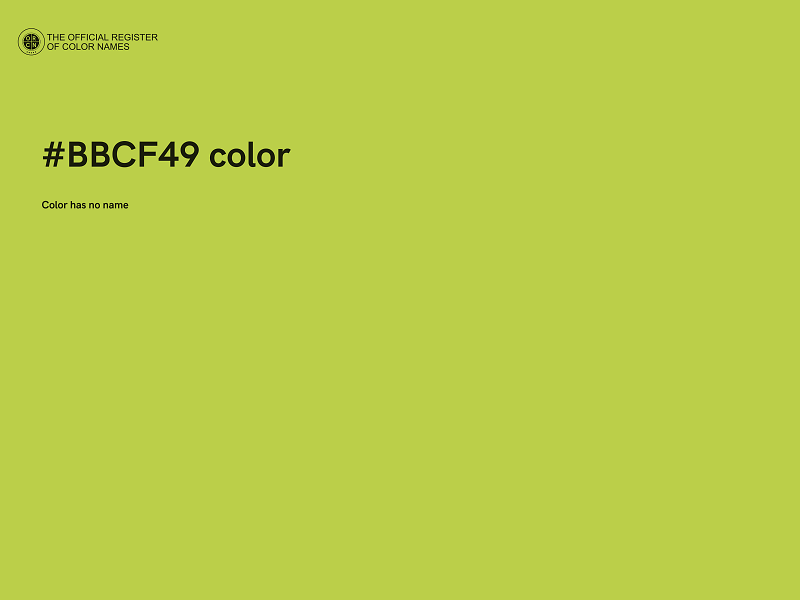 #BBCF49 color image