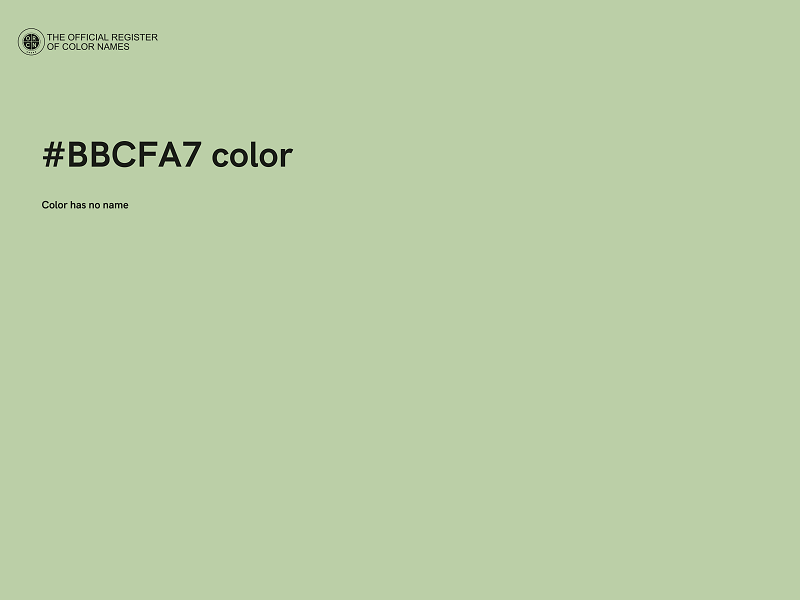 #BBCFA7 color image