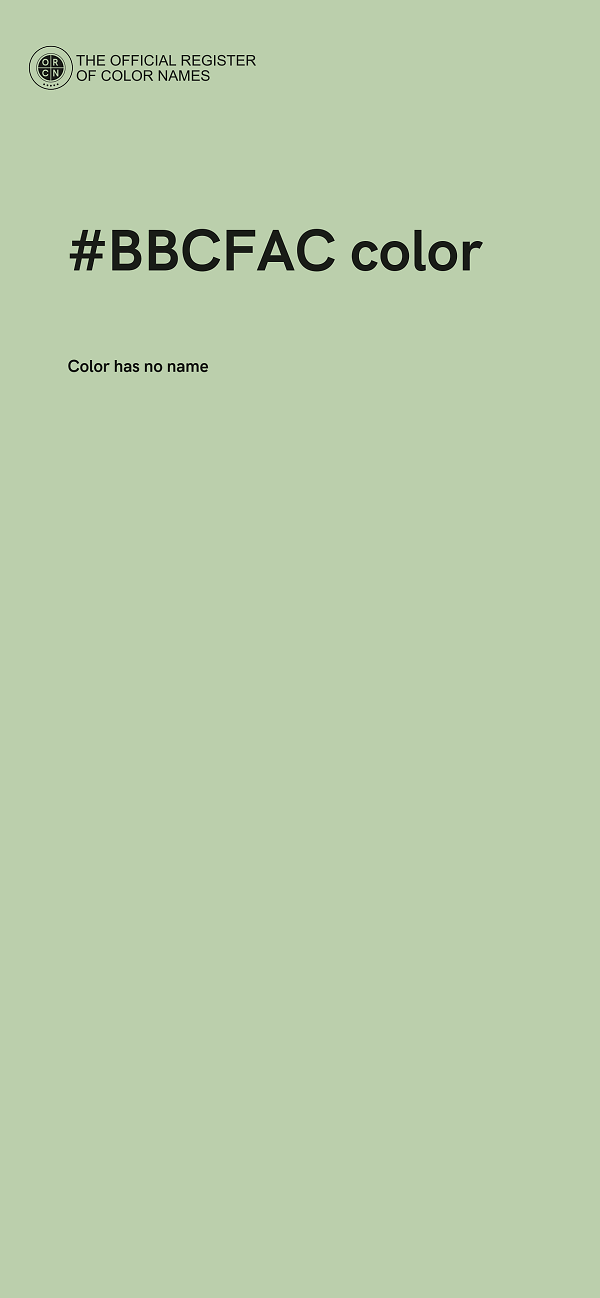 #BBCFAC color image