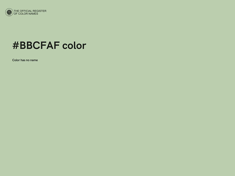 #BBCFAF color image