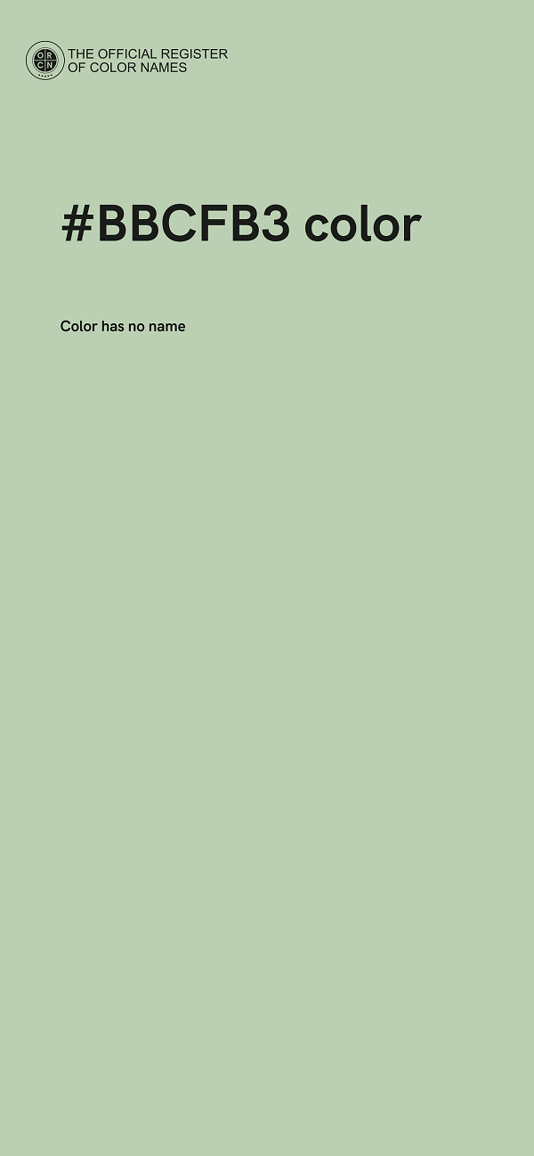 #BBCFB3 color image