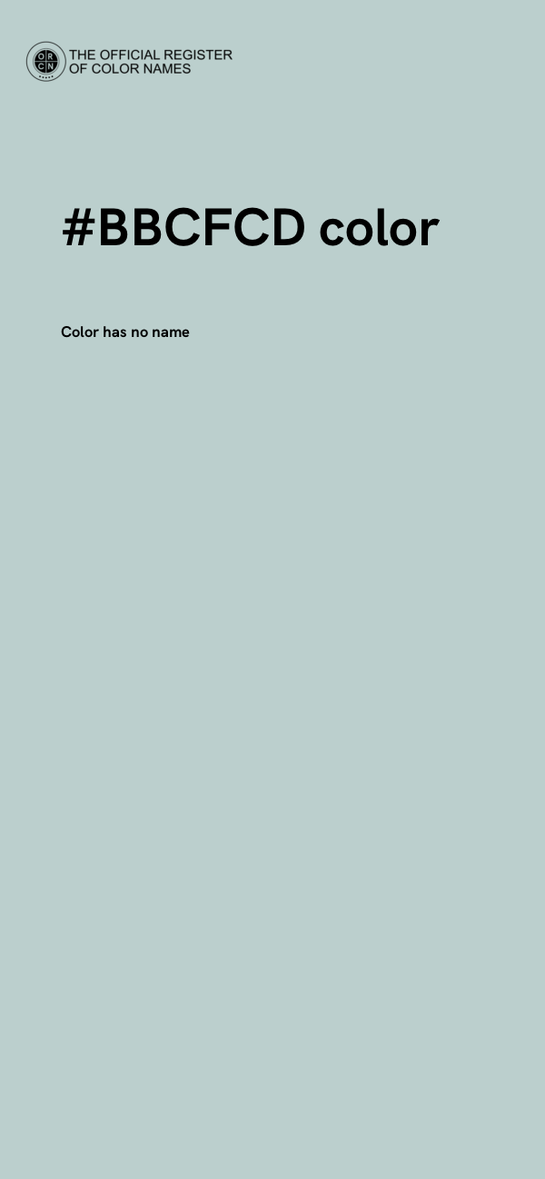 #BBCFCD color image