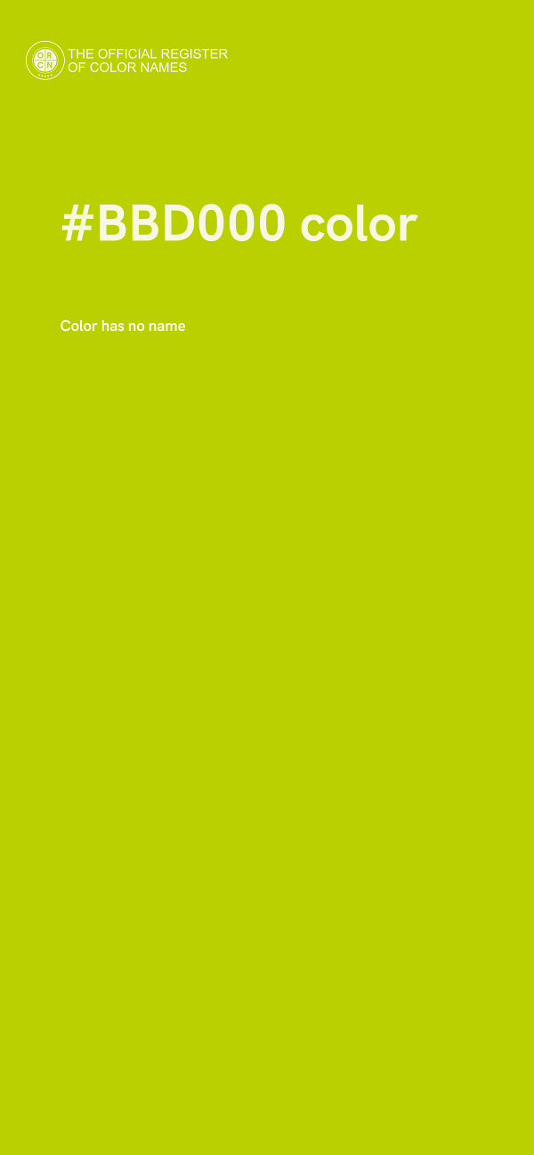 #BBD000 color image