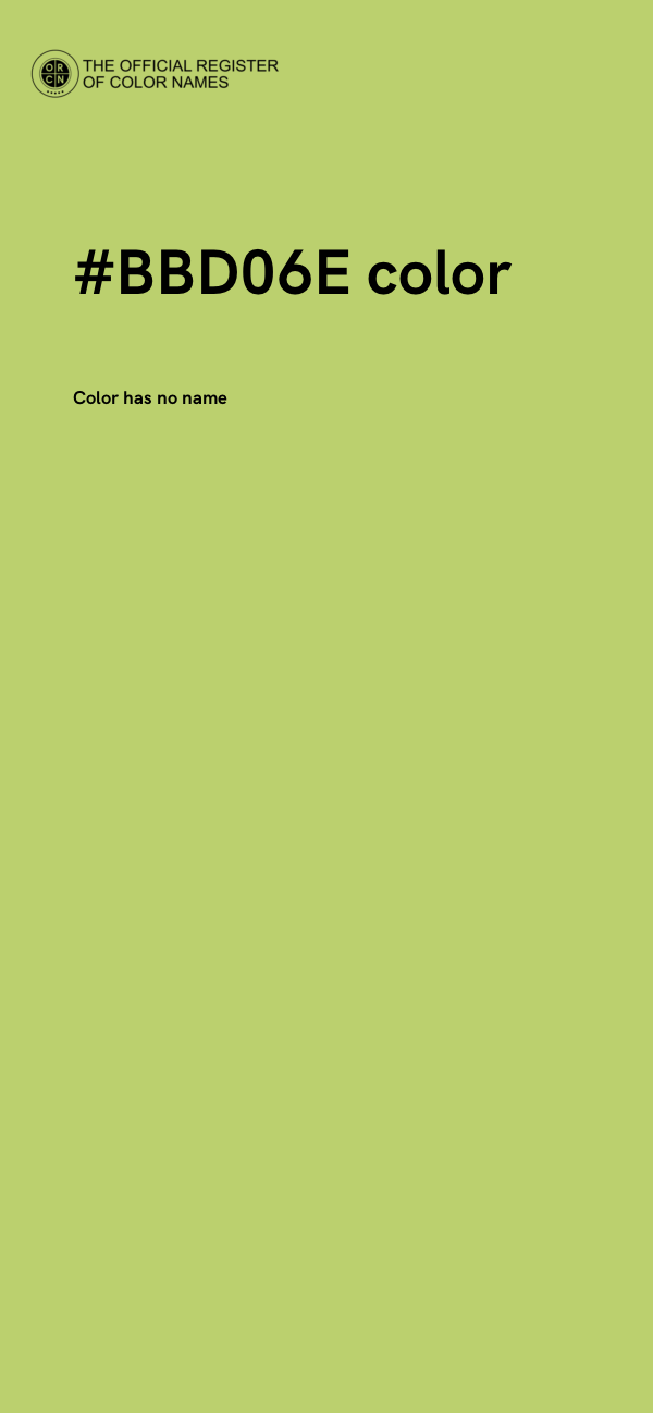 #BBD06E color image