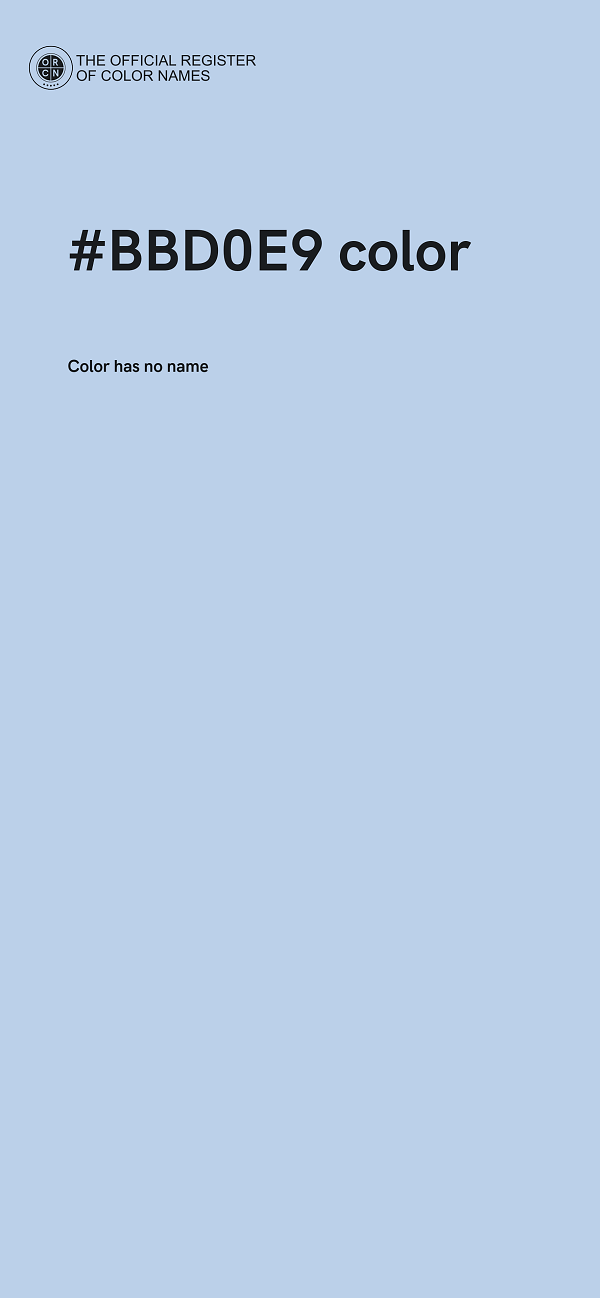 #BBD0E9 color image