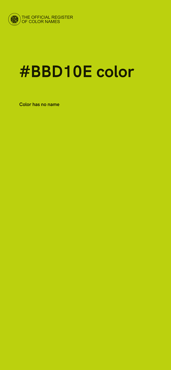 #BBD10E color image