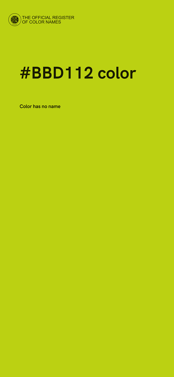 #BBD112 color image