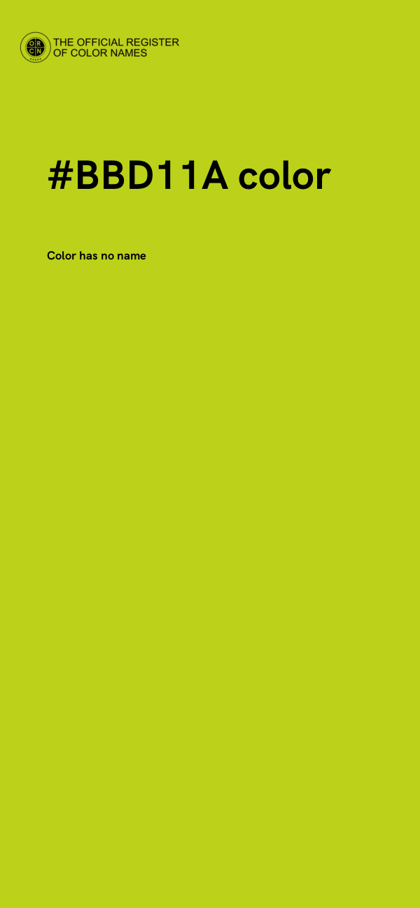 #BBD11A color image