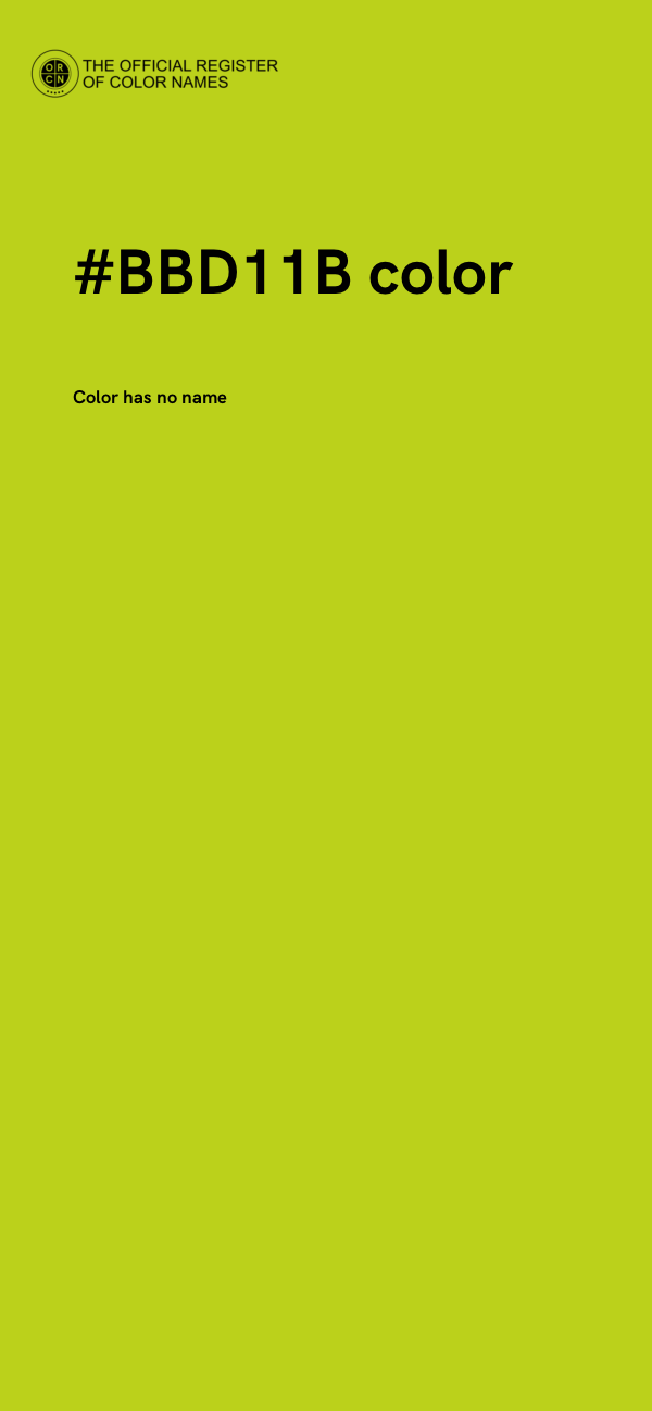 #BBD11B color image