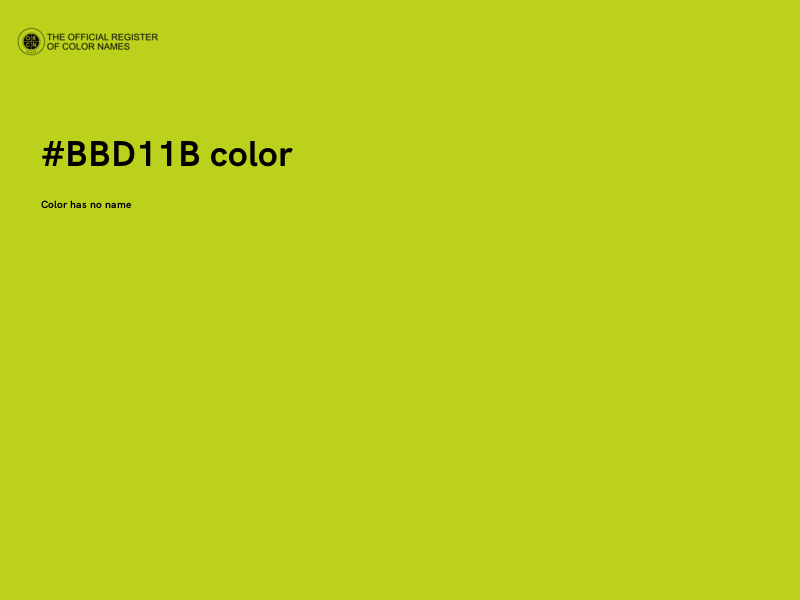 #BBD11B color image