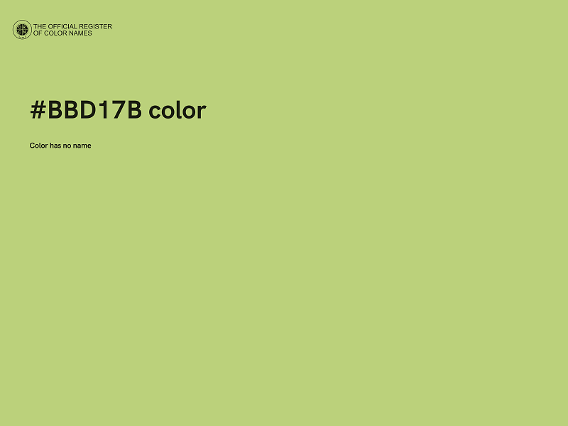 #BBD17B color image