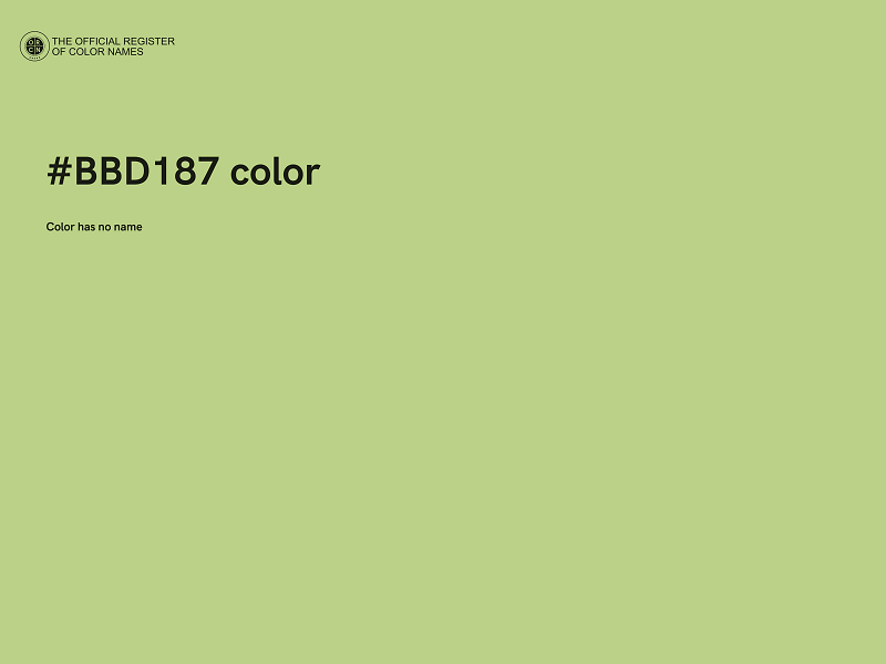 #BBD187 color image