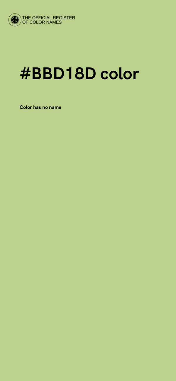 #BBD18D color image