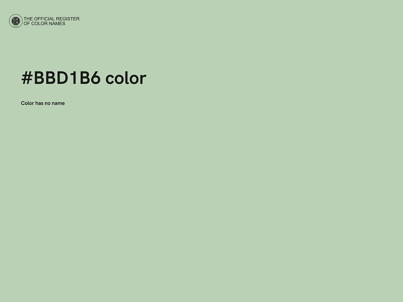 #BBD1B6 color image