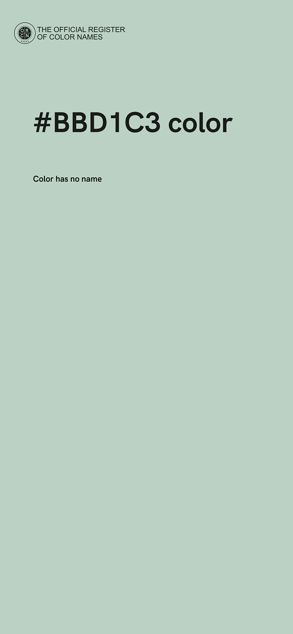 #BBD1C3 color image