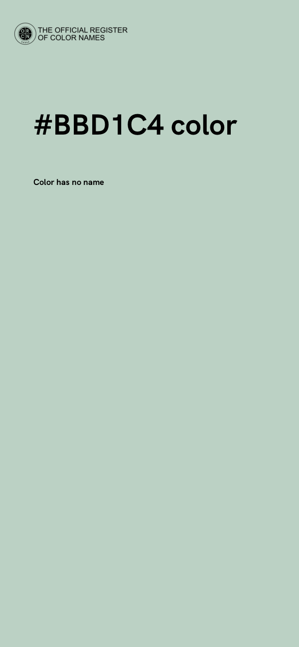 #BBD1C4 color image