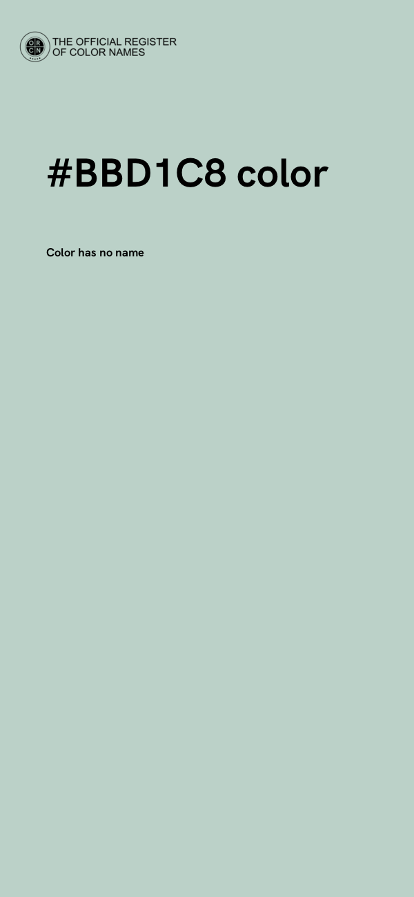 #BBD1C8 color image