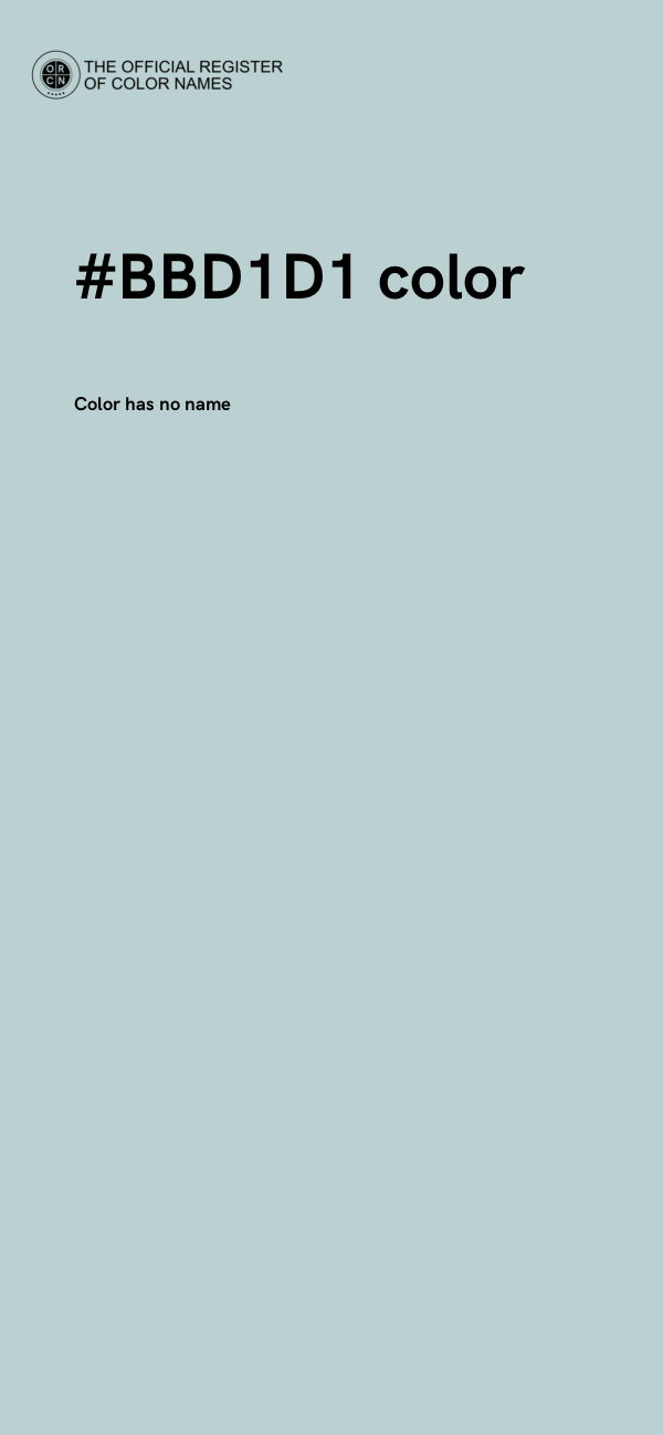 #BBD1D1 color image