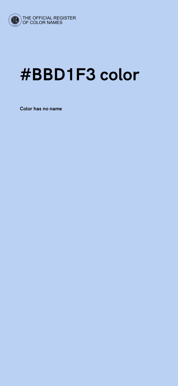 #BBD1F3 color image