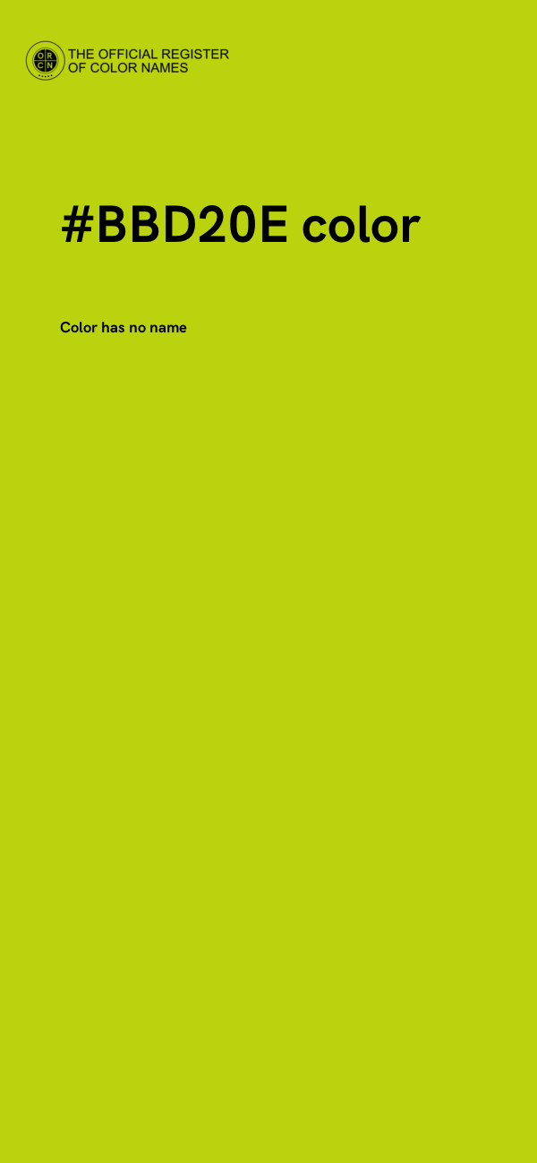 #BBD20E color image