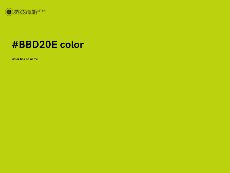 #BBD20E color image