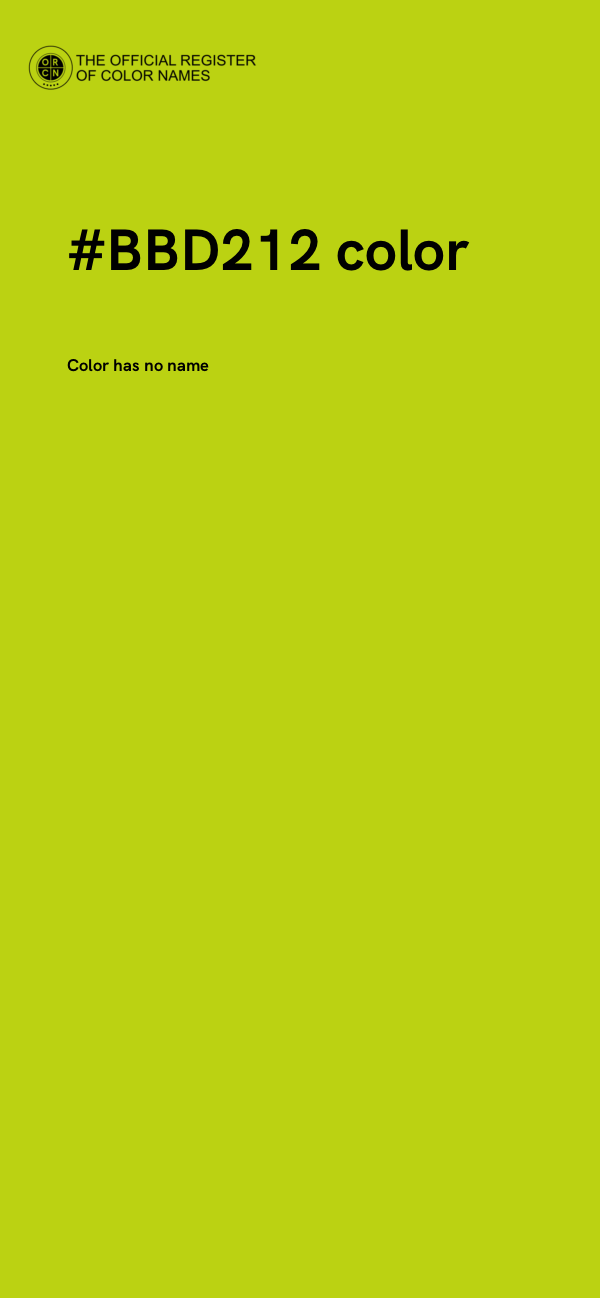 #BBD212 color image