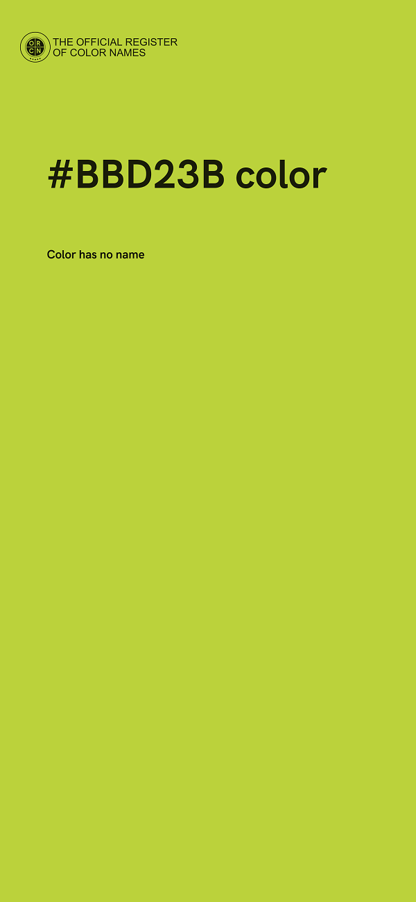 #BBD23B color image
