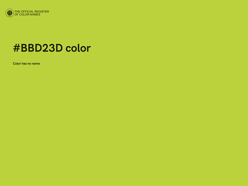 #BBD23D color image