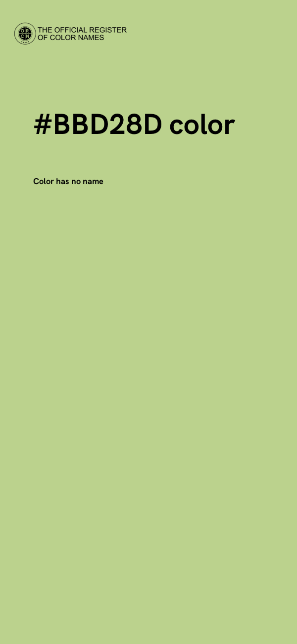 #BBD28D color image