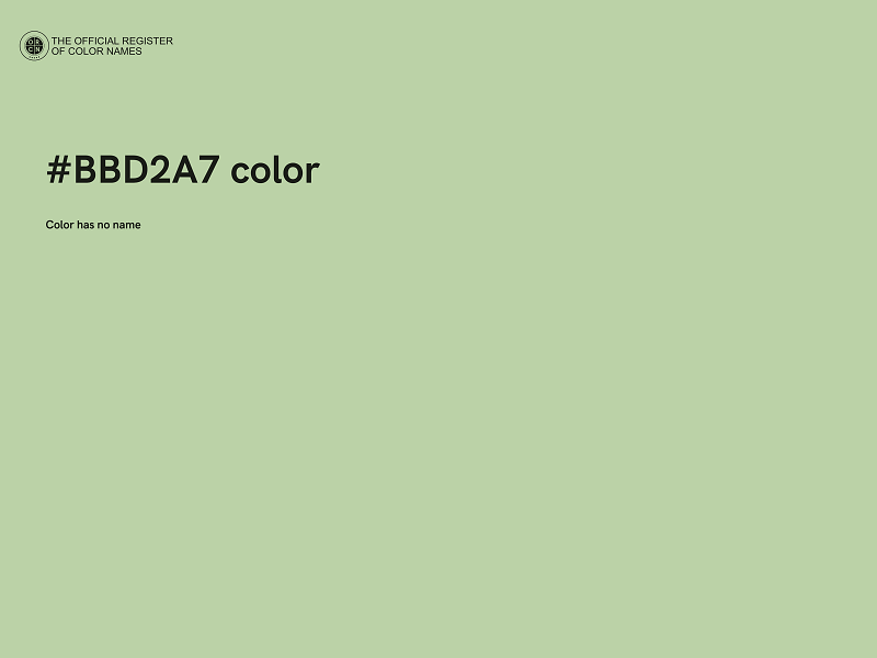 #BBD2A7 color image