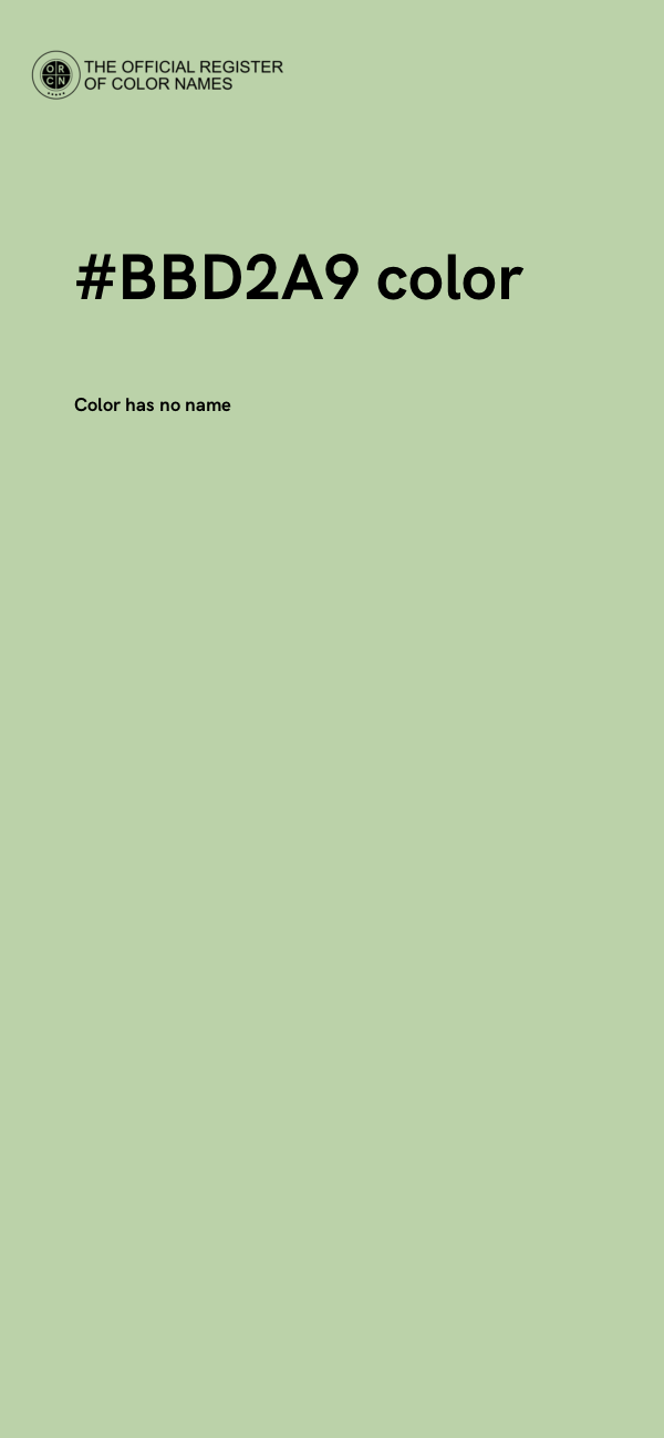 #BBD2A9 color image